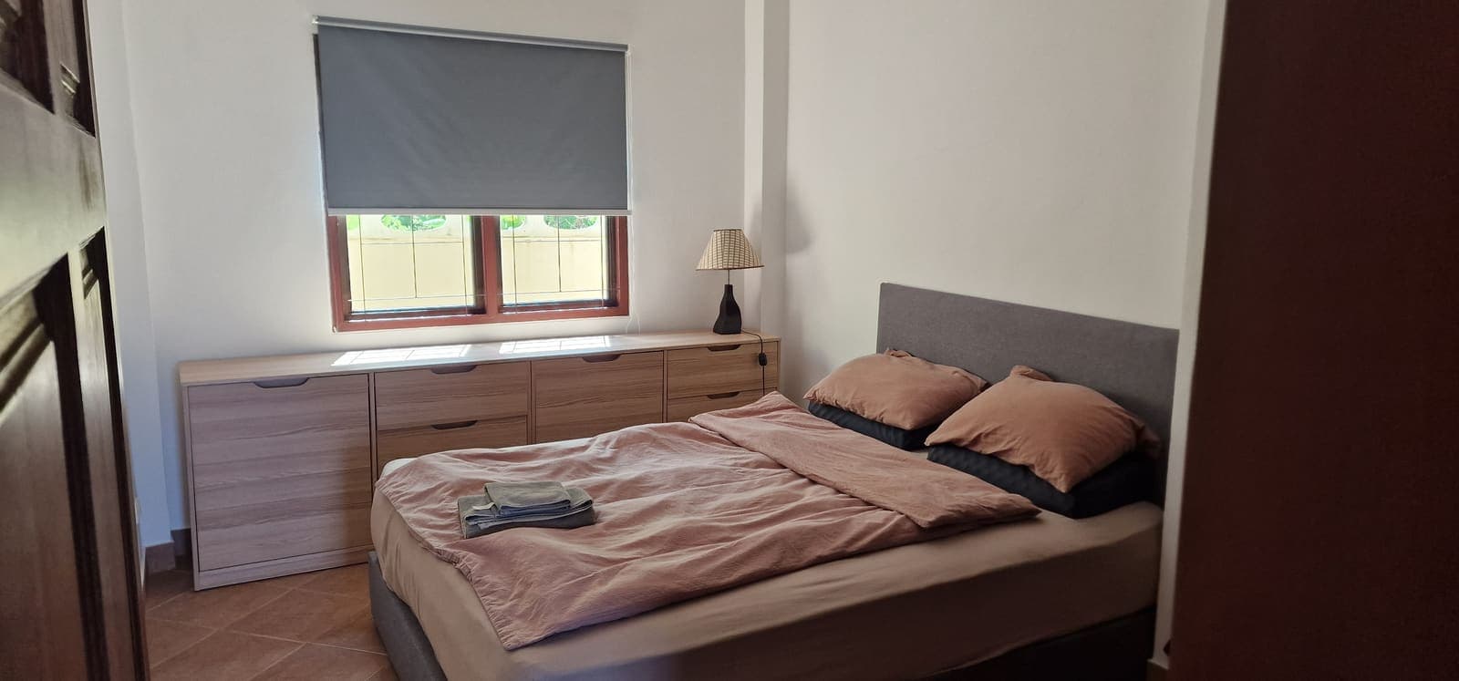 Second bedroom with a double bed and chest of drawers